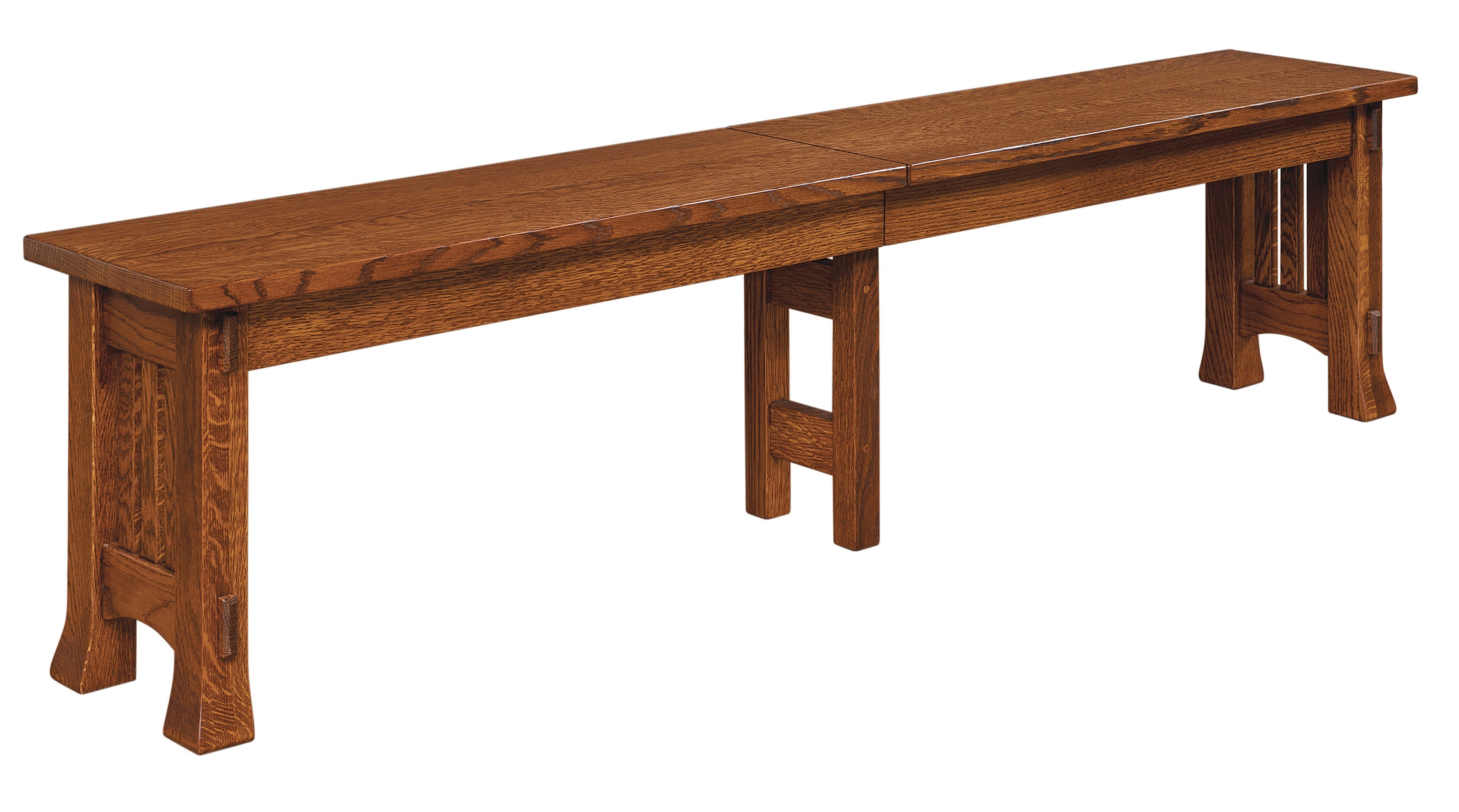 Extending Mission Dining Bench from DutchCrafters Amish Furniture