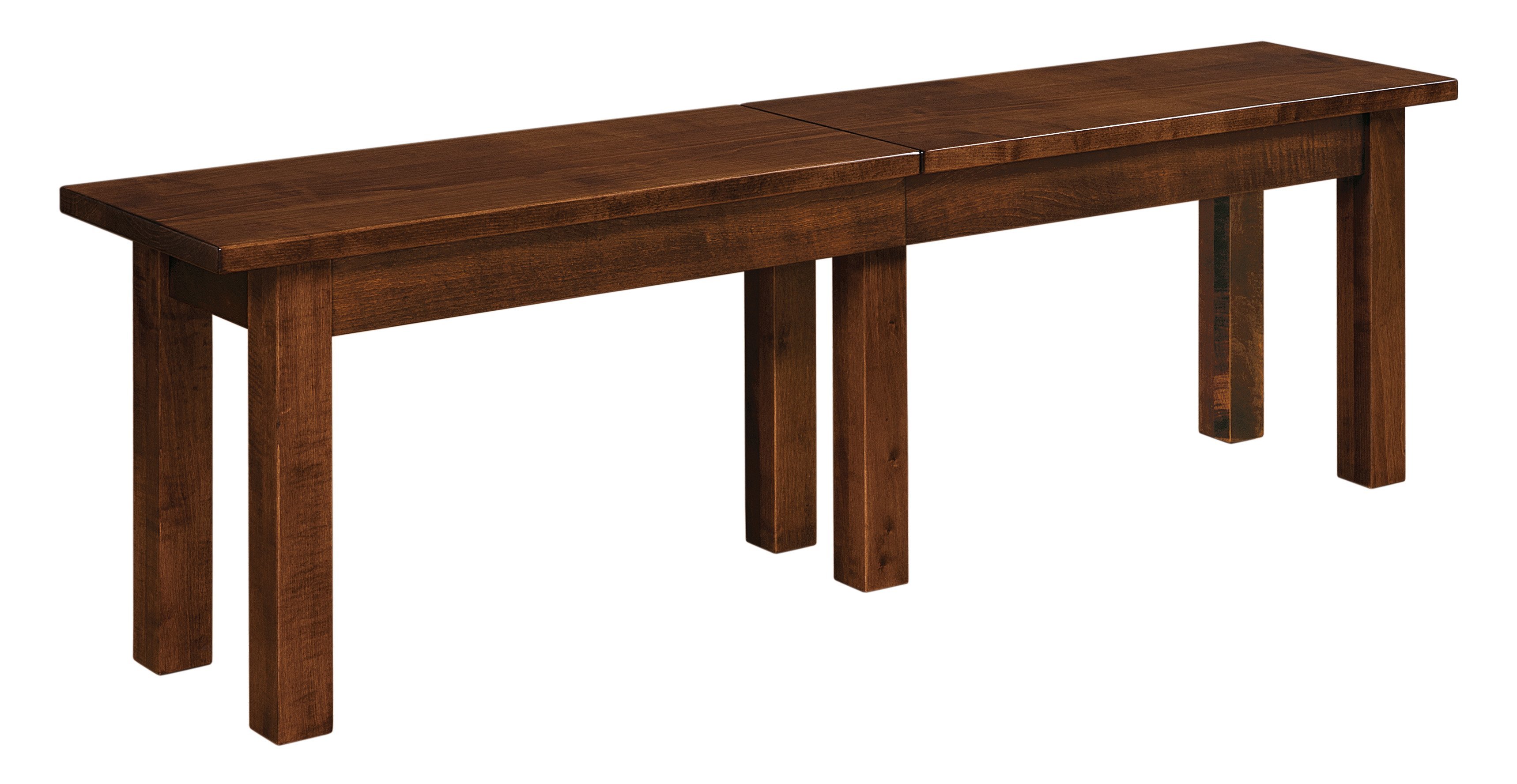 Extending Backless Dining Bench - Amish Handcrafted Quality