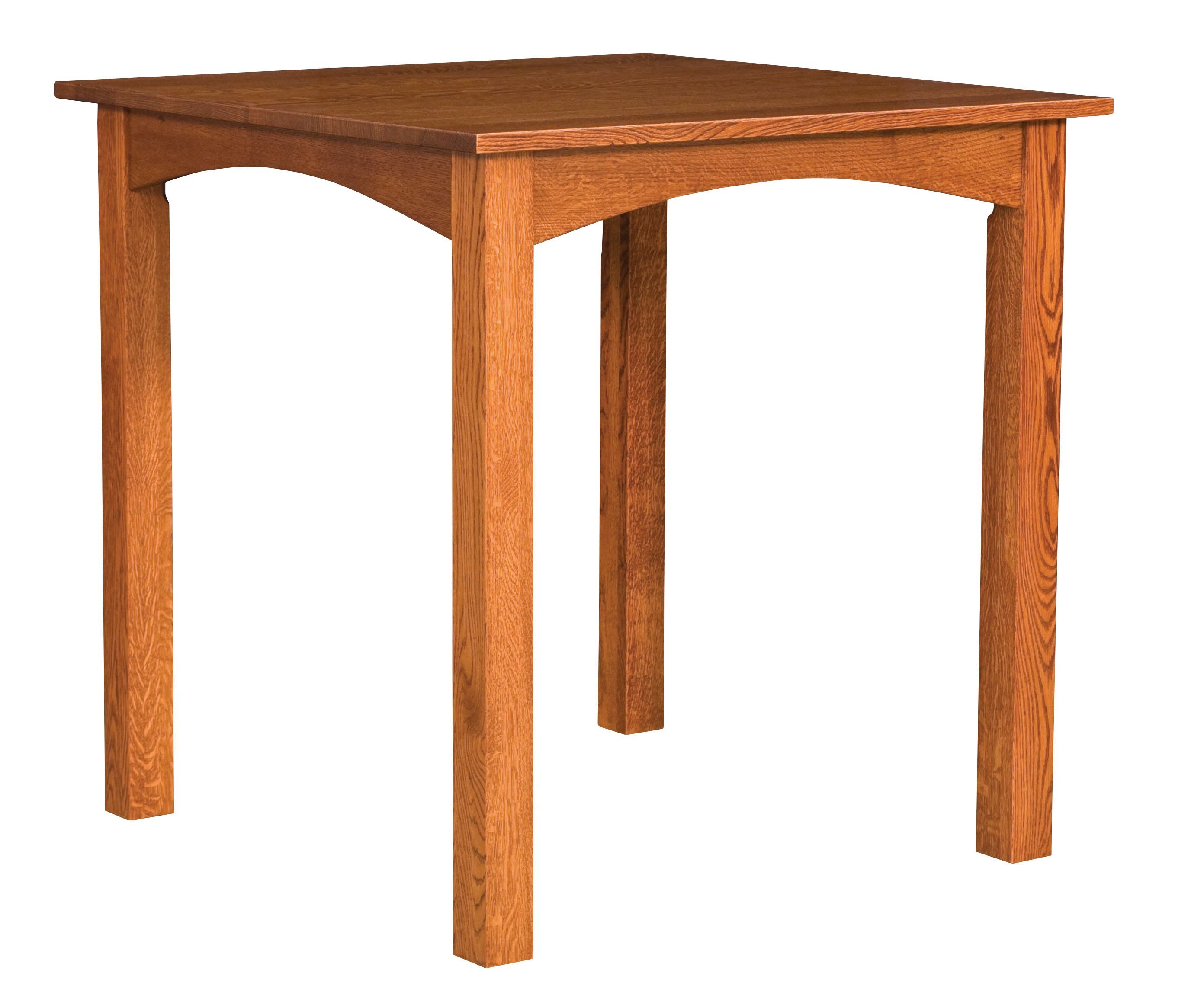 Amish Custom Mission Dining Table - 30", 36" or 42" Height
