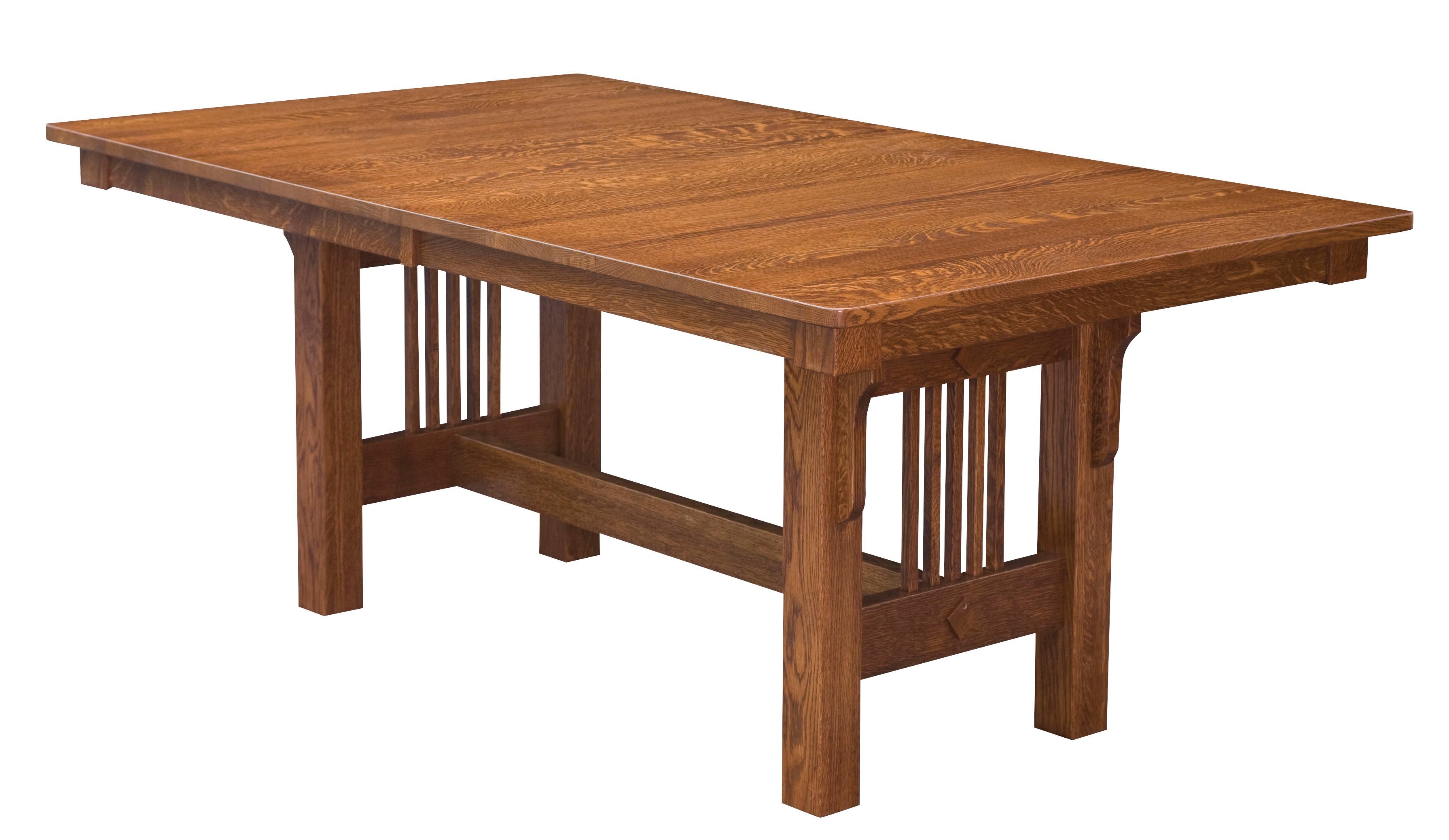 Classic Mission Trestle Table - Amish Handcrafted Dining Tables
