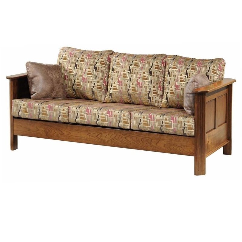 81" Custom Sofa with Wood Frame from DutchCrafters Amish Furniture