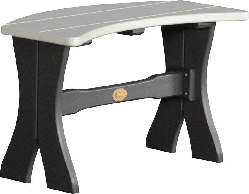 LuxCraft 28" Curved Patio Dining Table Bench Seat |