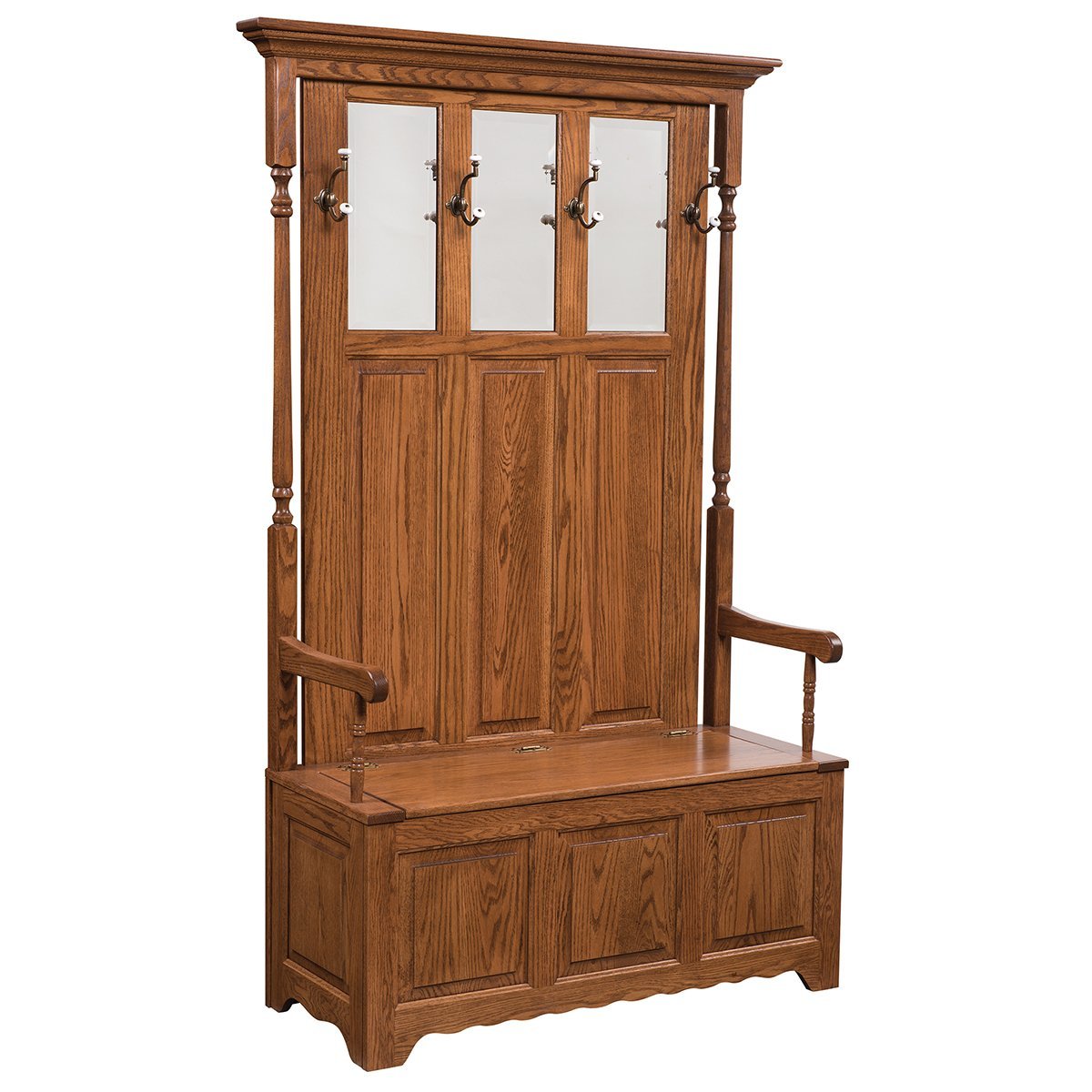Hall Tree Storage Bench from DutchCrafters Amish Furniture