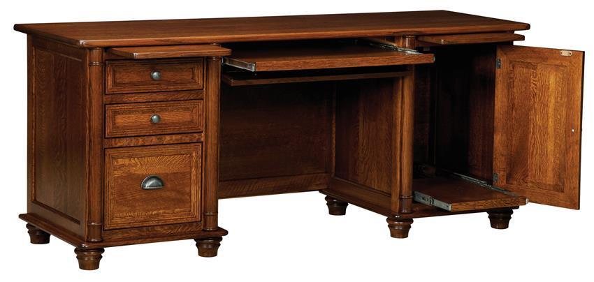 Savile Credenza Desk with Optional Topper from DutchCrafters Amish
