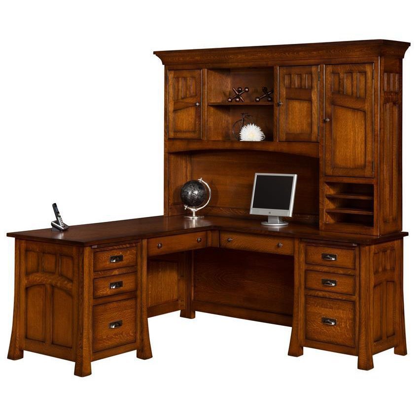 Gallanheim Mission L Desk with Optional Topper from