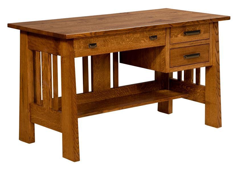 Small Meridian Pedestal Desk from DutchCrafters Amish Furniture