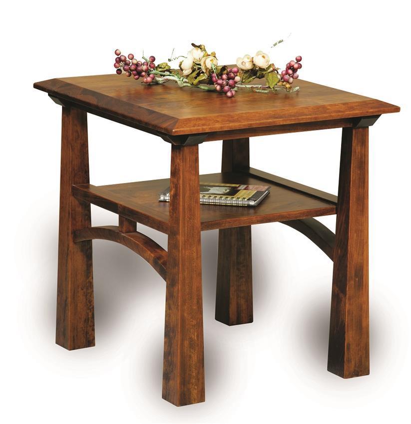 Amish End Table with Shelf from DutchCrafters Amish Furniture