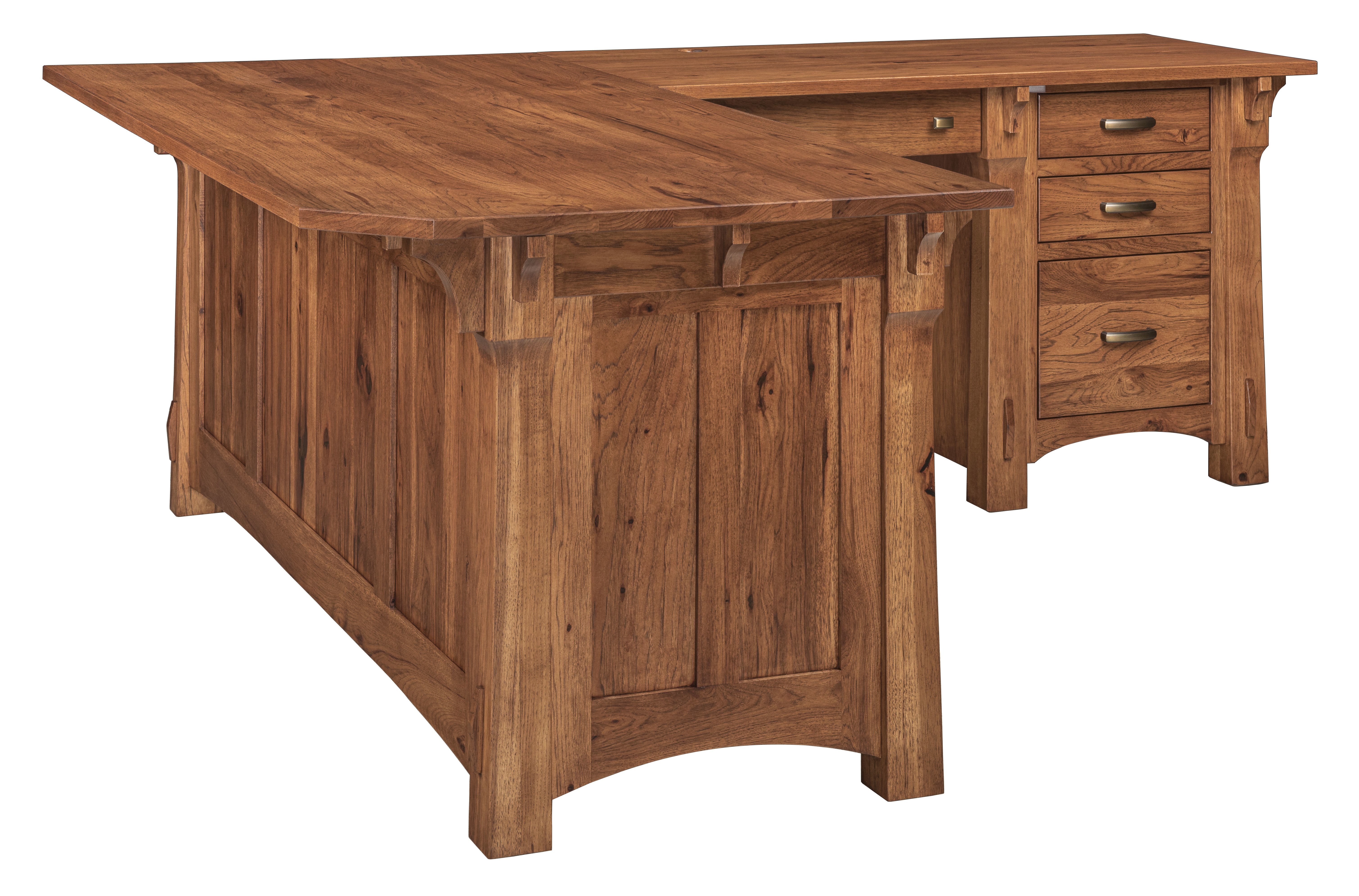 Mission Style L-Shaped Desk from DutchCrafters Amish Furniture