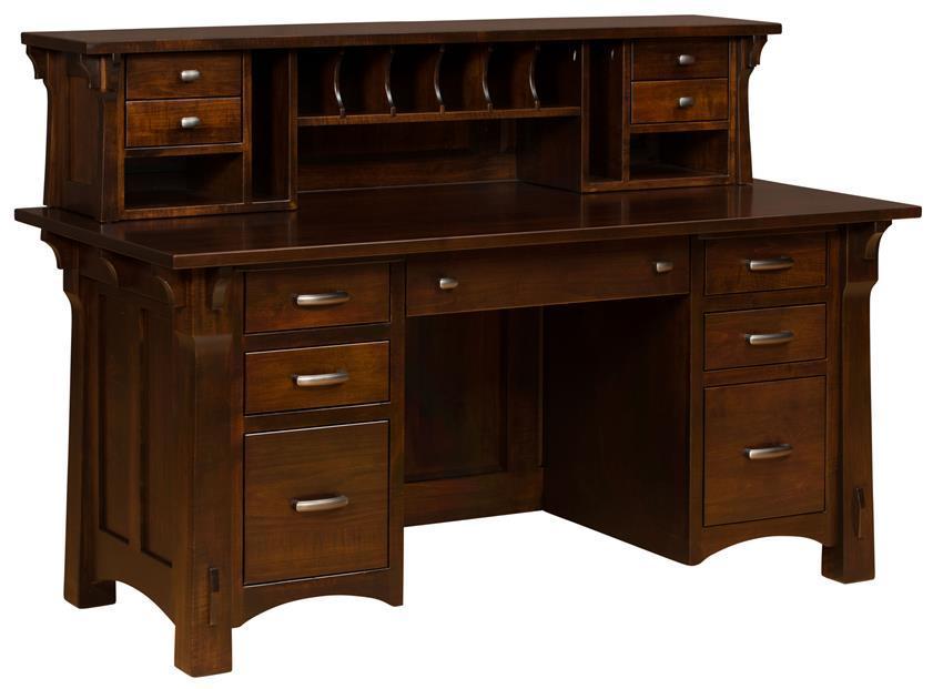 Large Solid Wood Executive Desk from DutchCrafters Amish Furniture