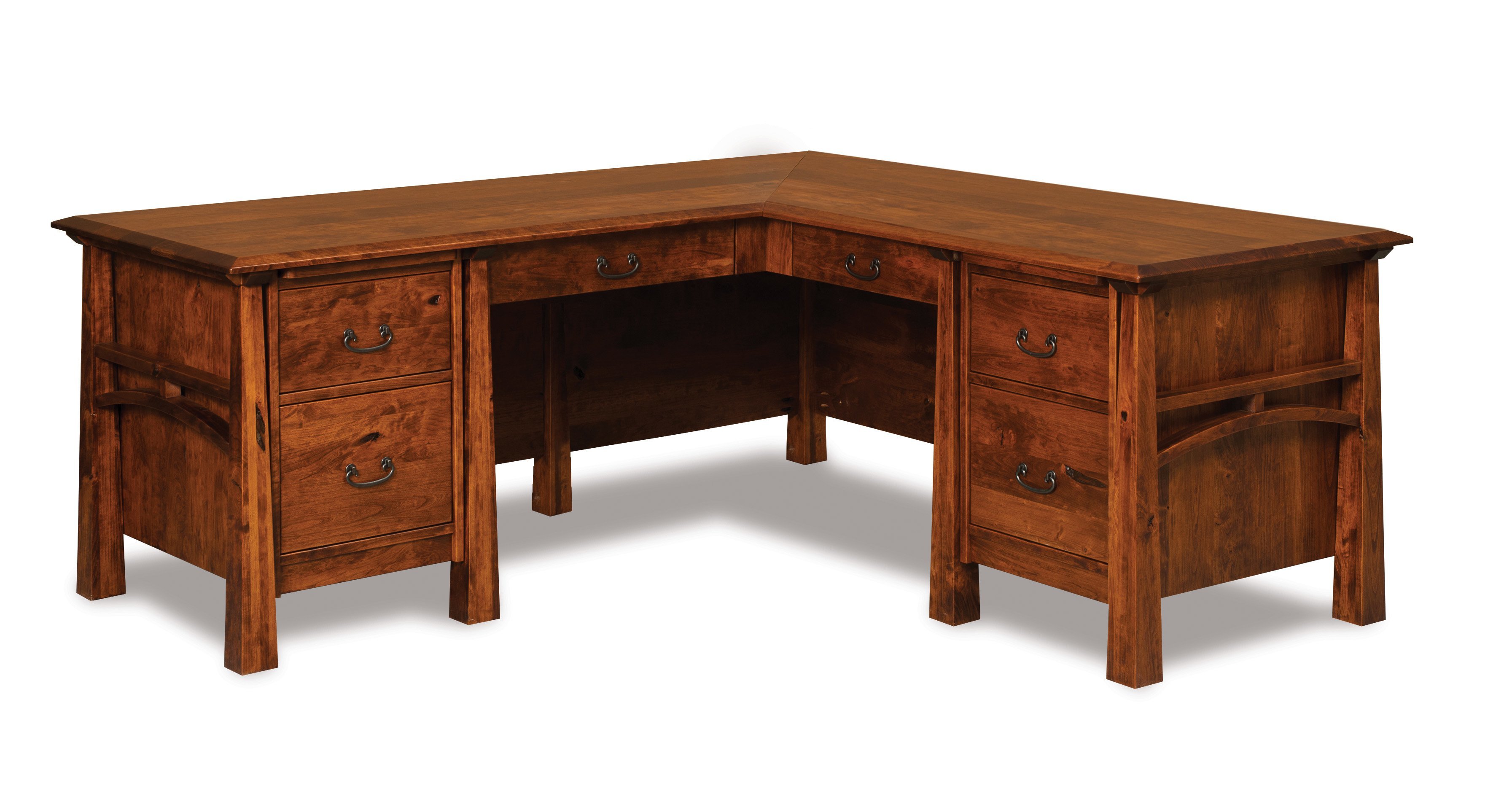 Vivid L-Shaped Desk from DutchCrafters Amish Furniture