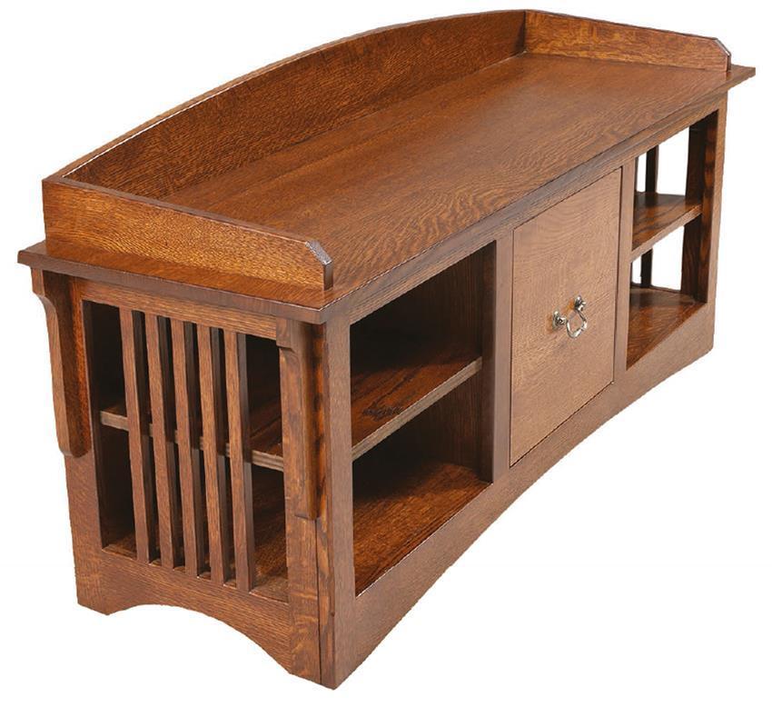 54" Mission Slat Storage Bench from DutchCrafters Amish Furniture