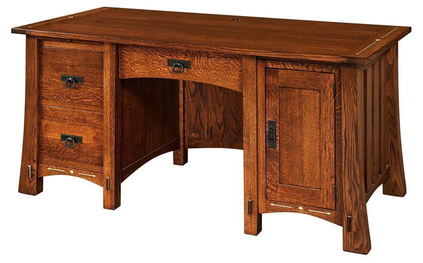 Morro Computer Desk with Optional Topper from DutchCrafters Amish