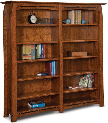 72" Mission Double Bookcase from DutchCrafters Amish Furniture