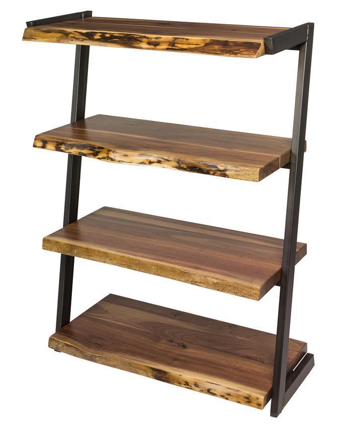 Elkins Live Edge Bookcase from DutchCrafters Amish Furniture