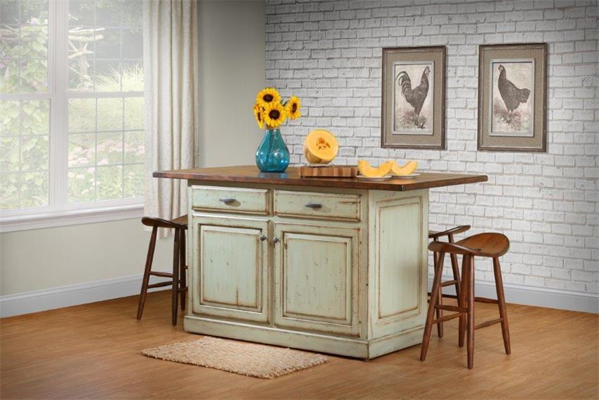 Solid Wood Kitchen Island With Closed Storage From Dutchcrafters