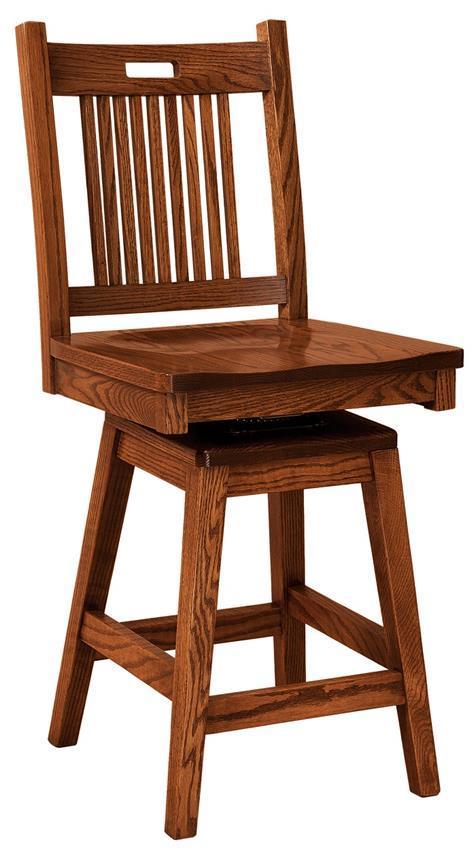 Mission Bayhill Swivel Bar Stool From Dutchcrafters Amish Furniture