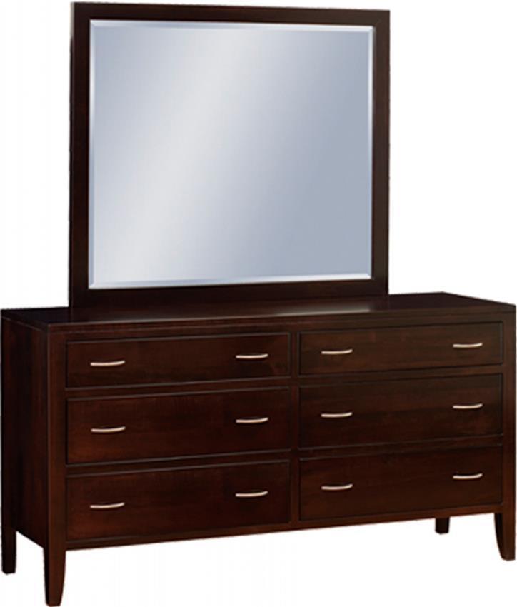 Amish Barrington Triple Dresser with Optional Mirror from