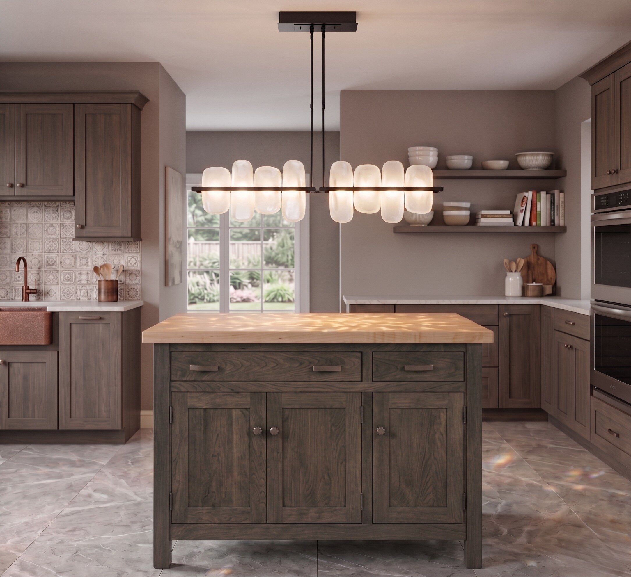 Custom Amish Kitchen Island – Solid Wood 48