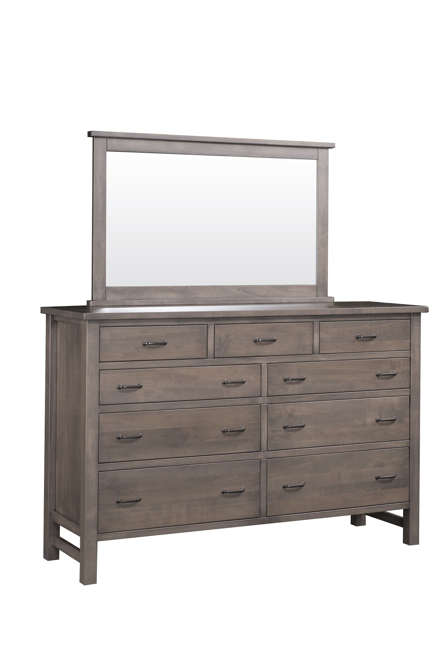 Amish Cabin Creek 9-Drawer Dresser with Optional Mirror from