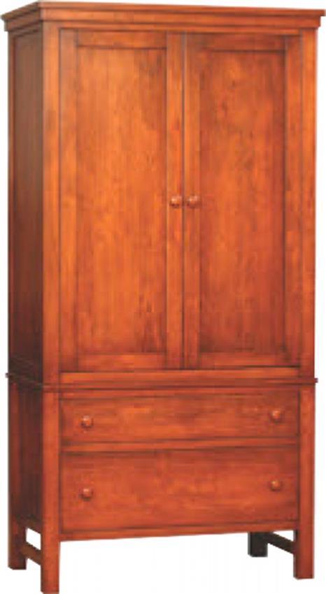 Amish Armoire | Cabin Creek Solid Wood Armoire with Shelves and