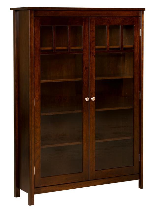 Glass Door Bookcase Cabinet from DutchCrafters Amish Furniture Store