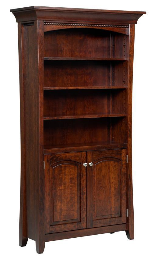 Custom Solid Wood Bookcase by DutchCrafters Amish Furniture