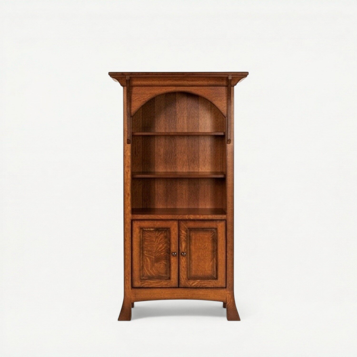 Classic Mission Bookcase with Cabinet Doors – DutchCrafters