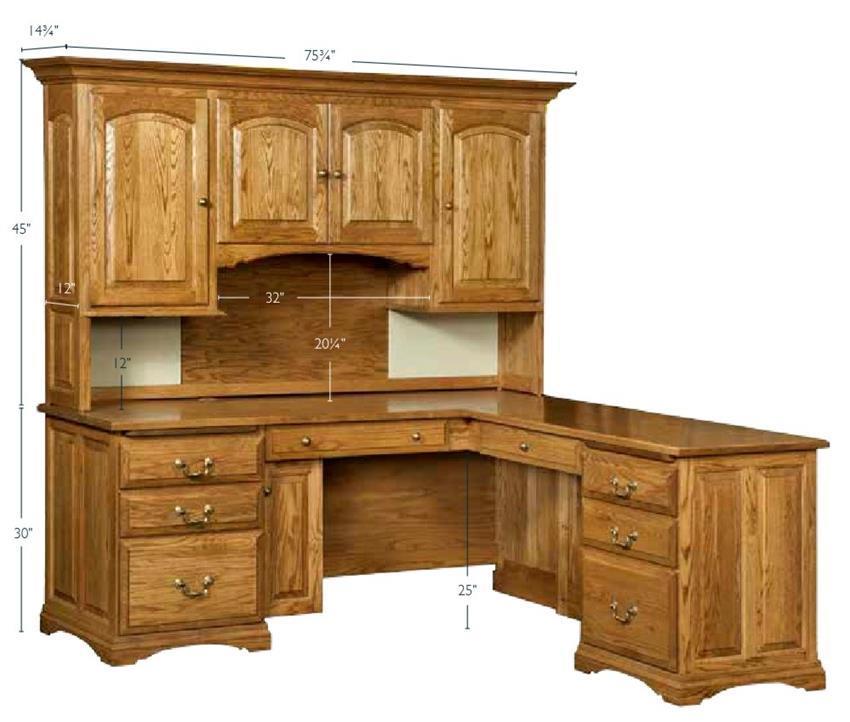 Mannington Corner Desk With Optional Hutch From Dutchcrafters Amish Mannington Corner Desk With Optional