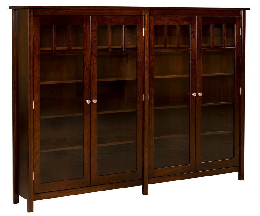 Mission Double Bookcase from DutchCrafters Amish Furniture