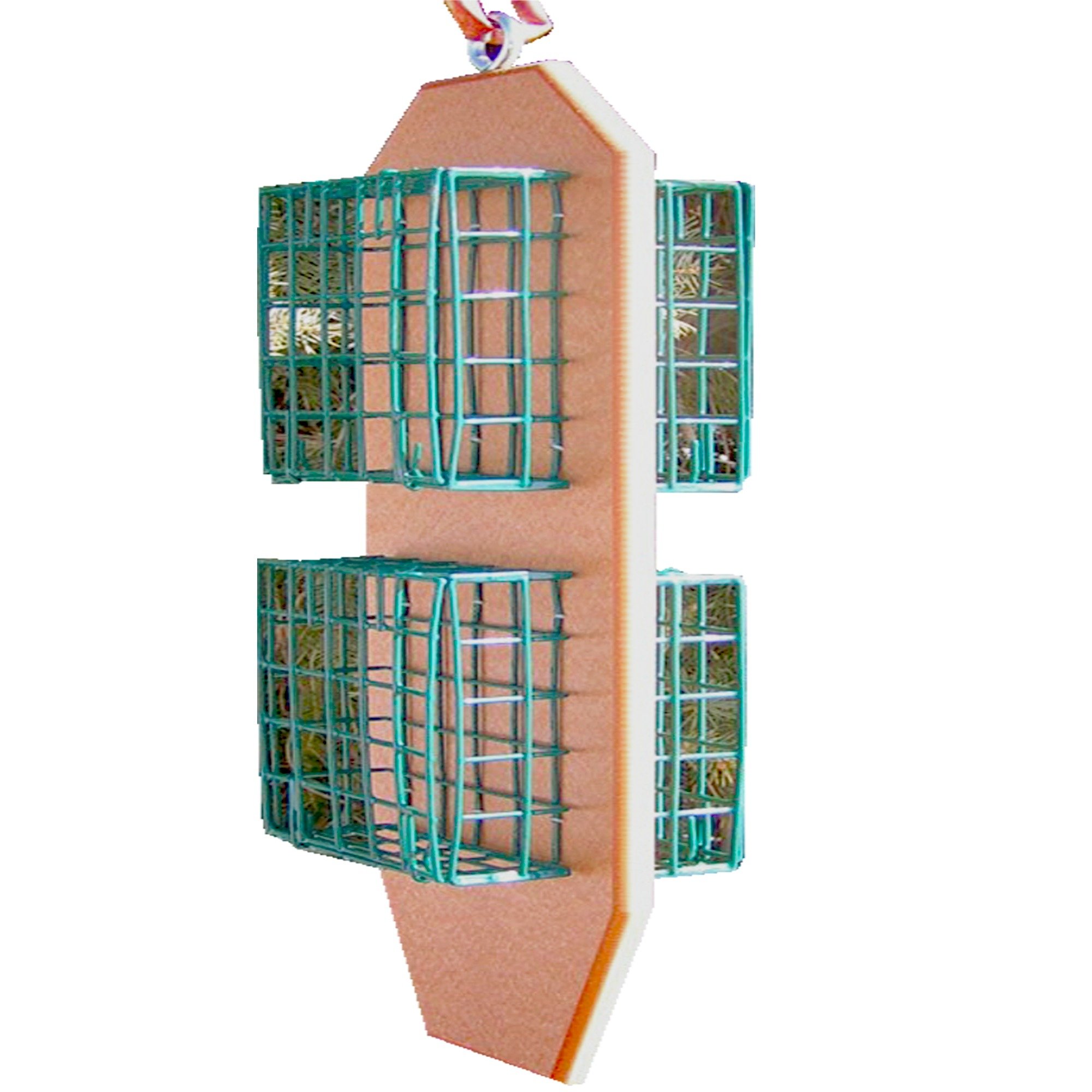 Amish Poly Quad Suet Feeder | 4-Cake Tower for Birds