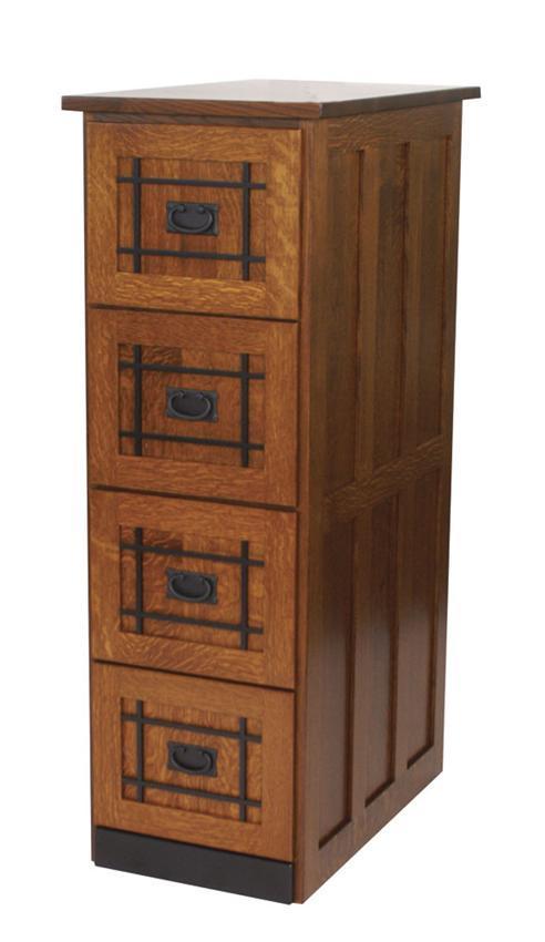 Amish Mission Four Drawer Vertical File Cabinet