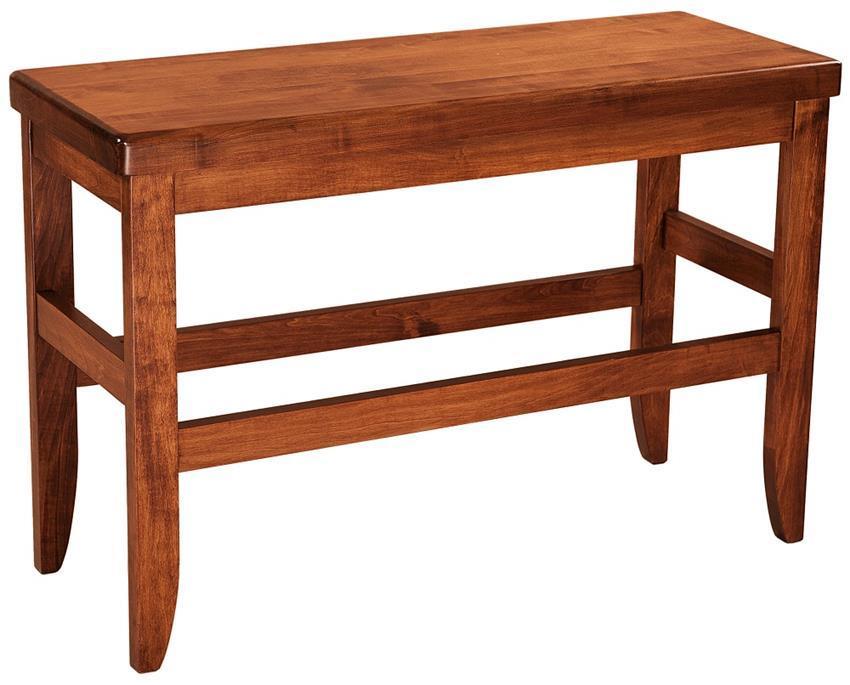 Amish Custom Mission Backless Dining Bench -