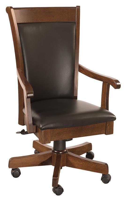 Upholstered Swivel Desk Chair from DutchCrafters Amish Furniture