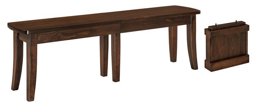 Solid Wood Extending Backless Dining Bench - Amish Handcrafted
