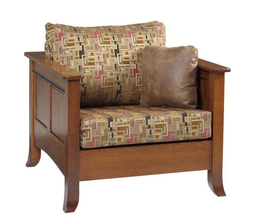 Cranberry Upholstered Lounge Chair from DutchCrafters Amish Furniture