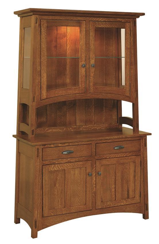 Oak Mission Buffet and Hutch Cabinet from DutchCrafters Amish