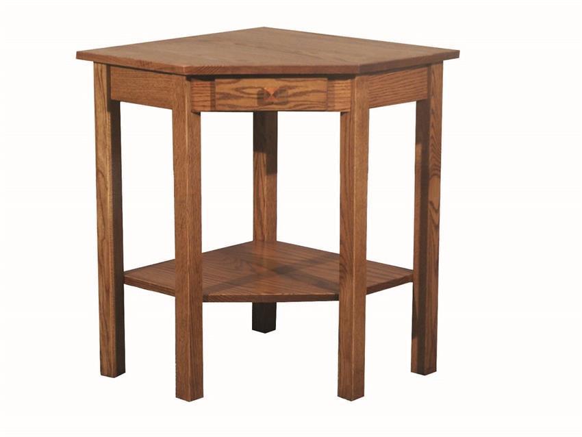 Heritage Mission Corner Table from DutchCrafters Amish Furniture