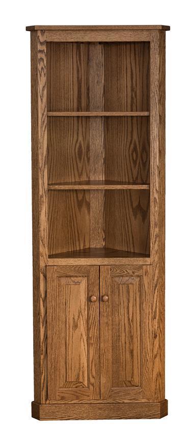 Oak deals corner bookshelf