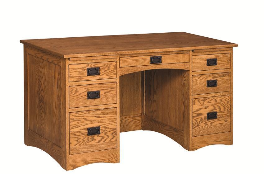 56" Mission Flat Top Desk with Optional Organizer from