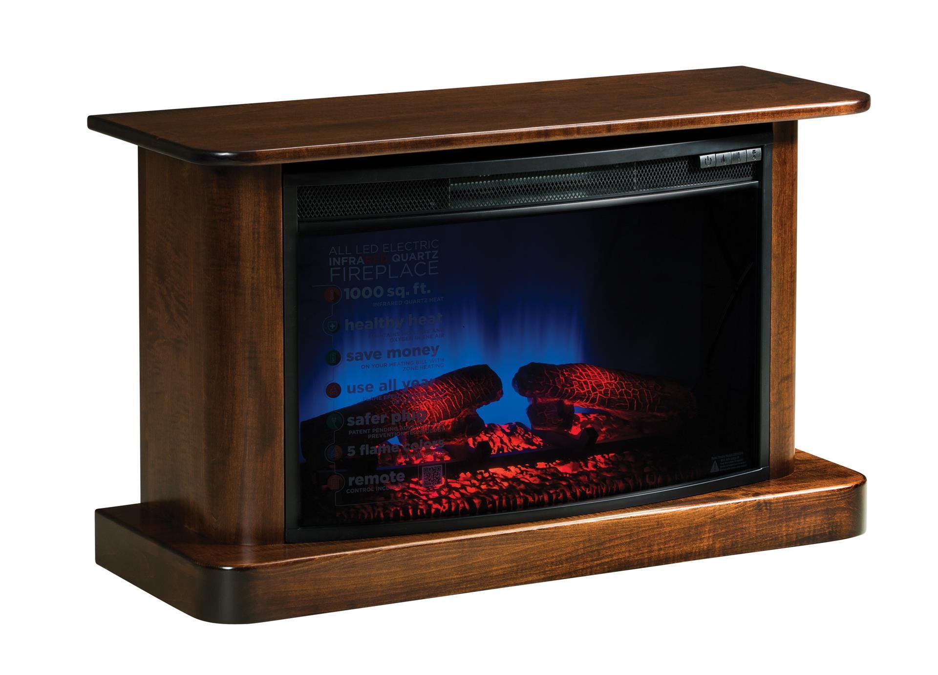 Amish Lancaster Electric Fireplace With Remote