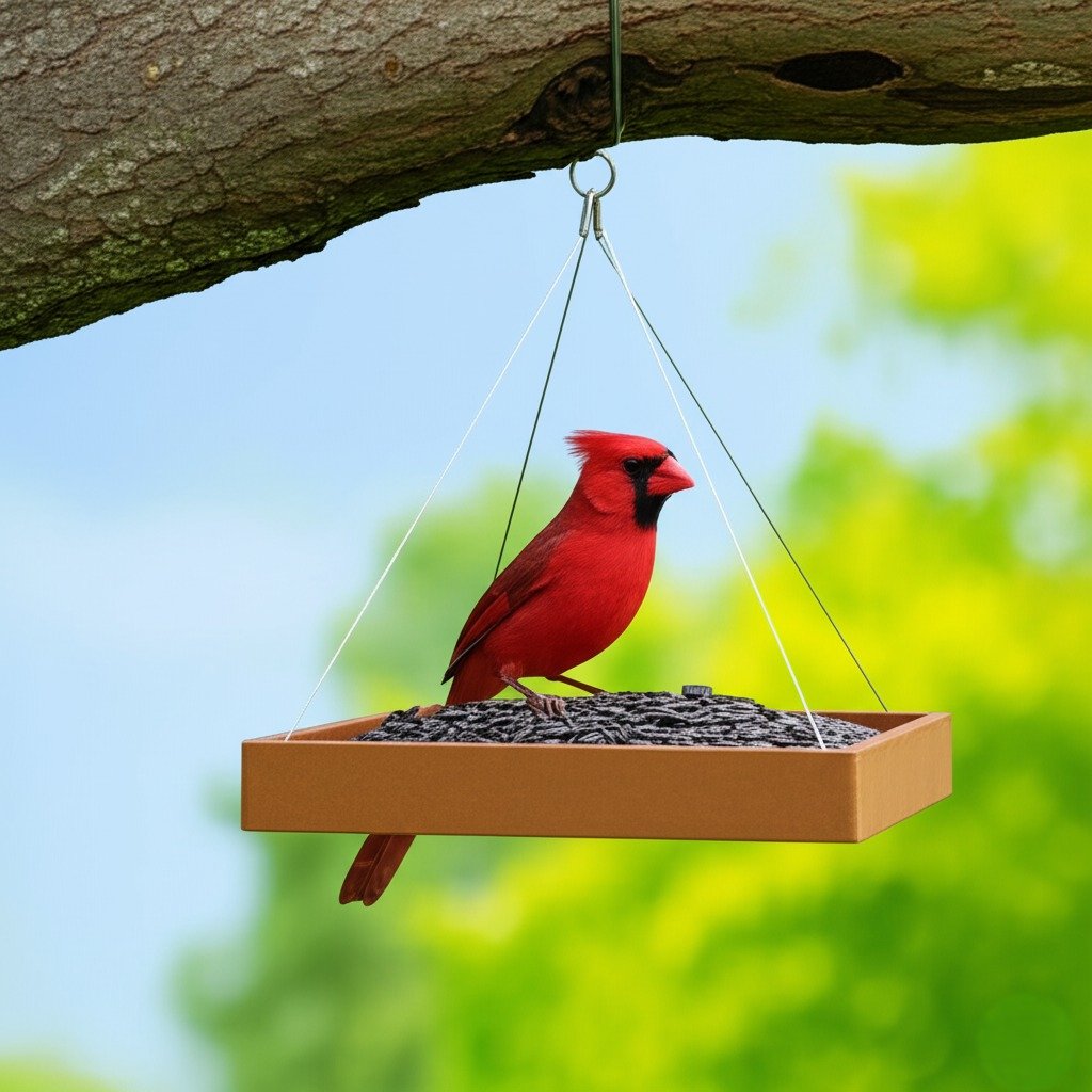 Amish Made Poly Tray Bird Feeder | Eco-Friendly Platform Feeder