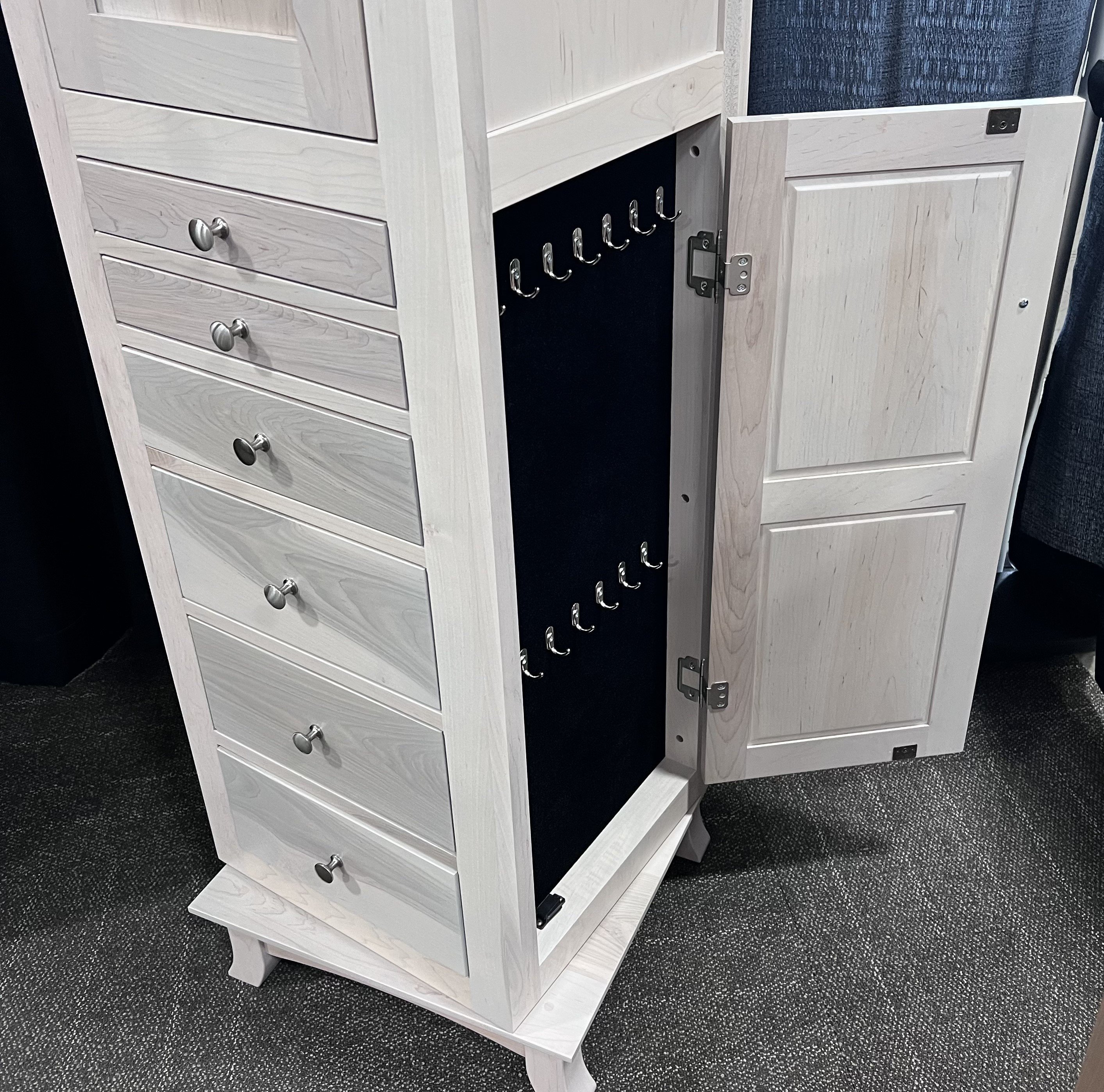 Revolving Shaker Jewelry Armoire from DutchCrafters Amish Furniture