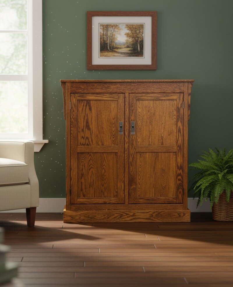 Amish Mission Solid Wood Storage Cabinet – Custom Sizes