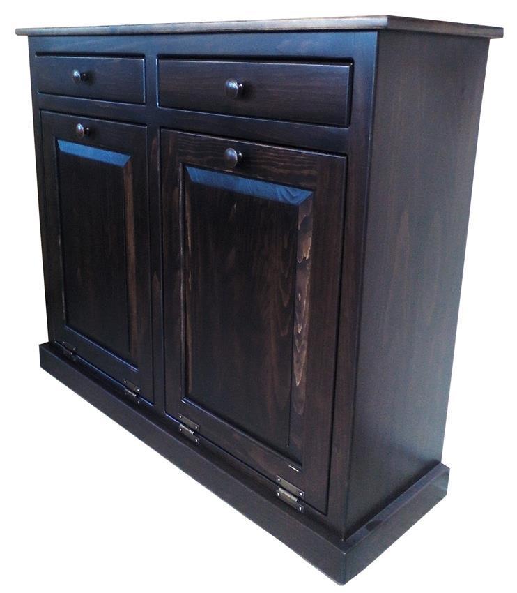 Pine Tilt Out Double Trash Bin From Dutchcrafters Amish Furniture
