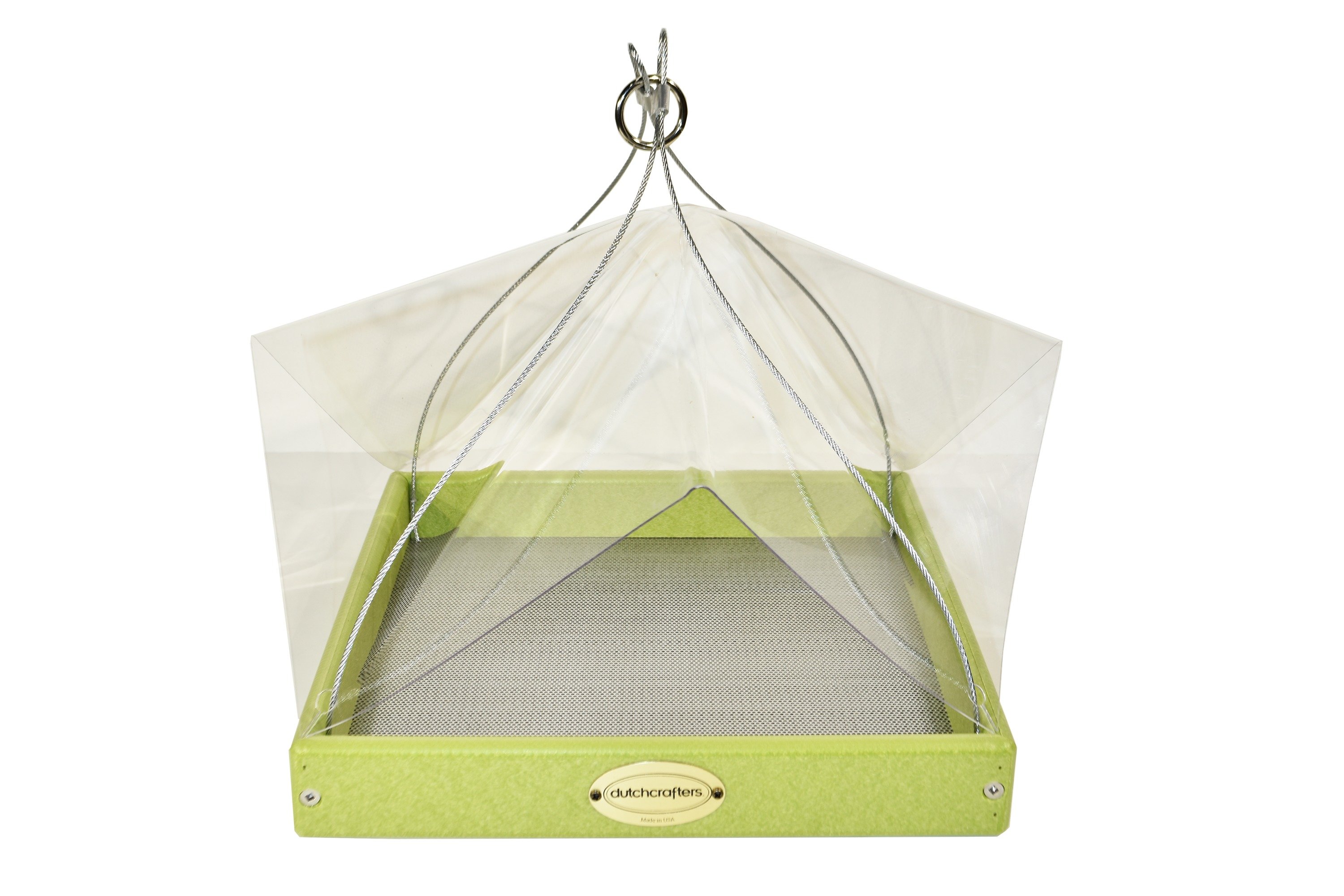 Amish Poly Hanging Platform Bird Feeder | Durable Tray Feeder - Made