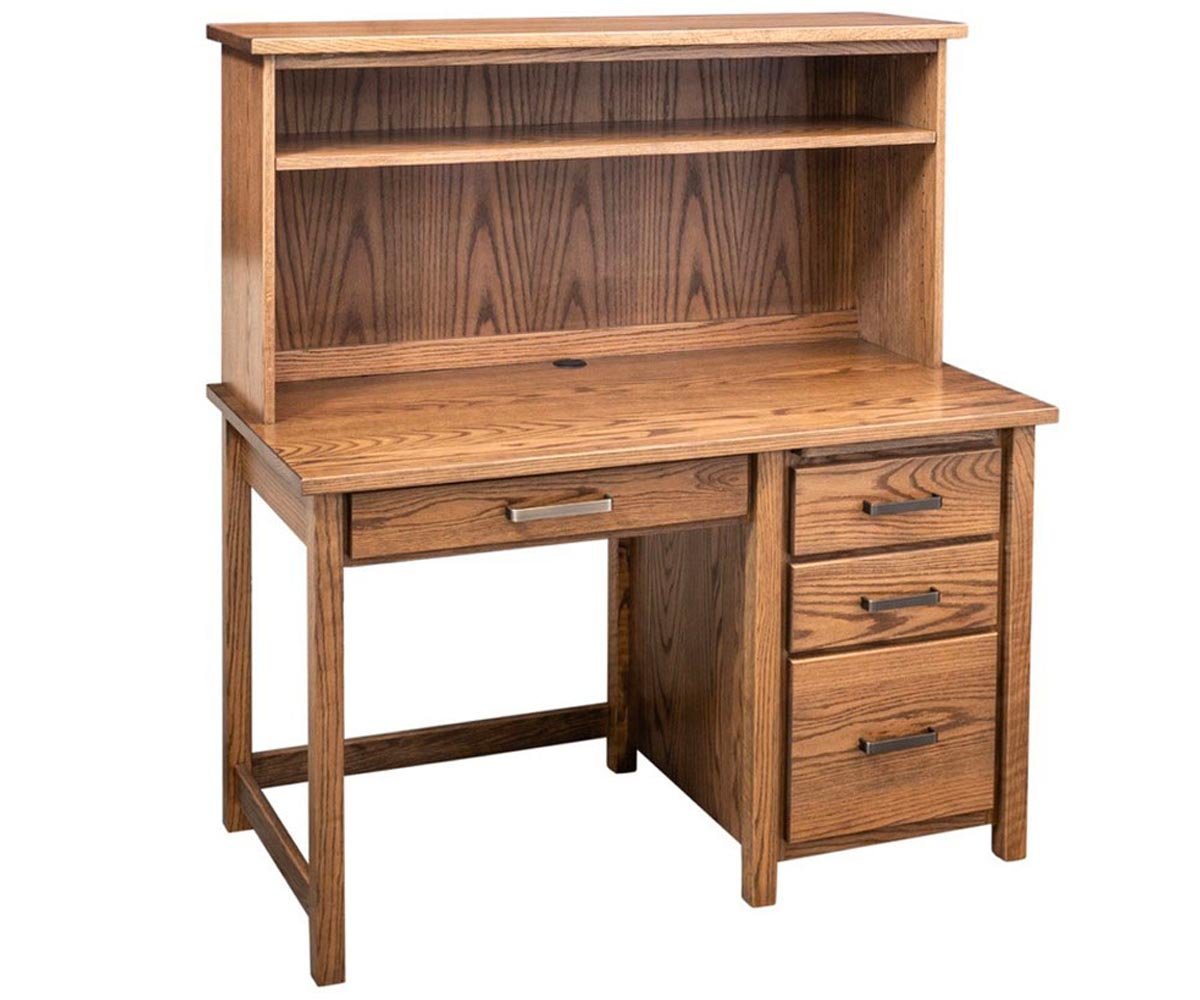 Eshton Single Pedestal Computer Desk from DutchCrafters Amish