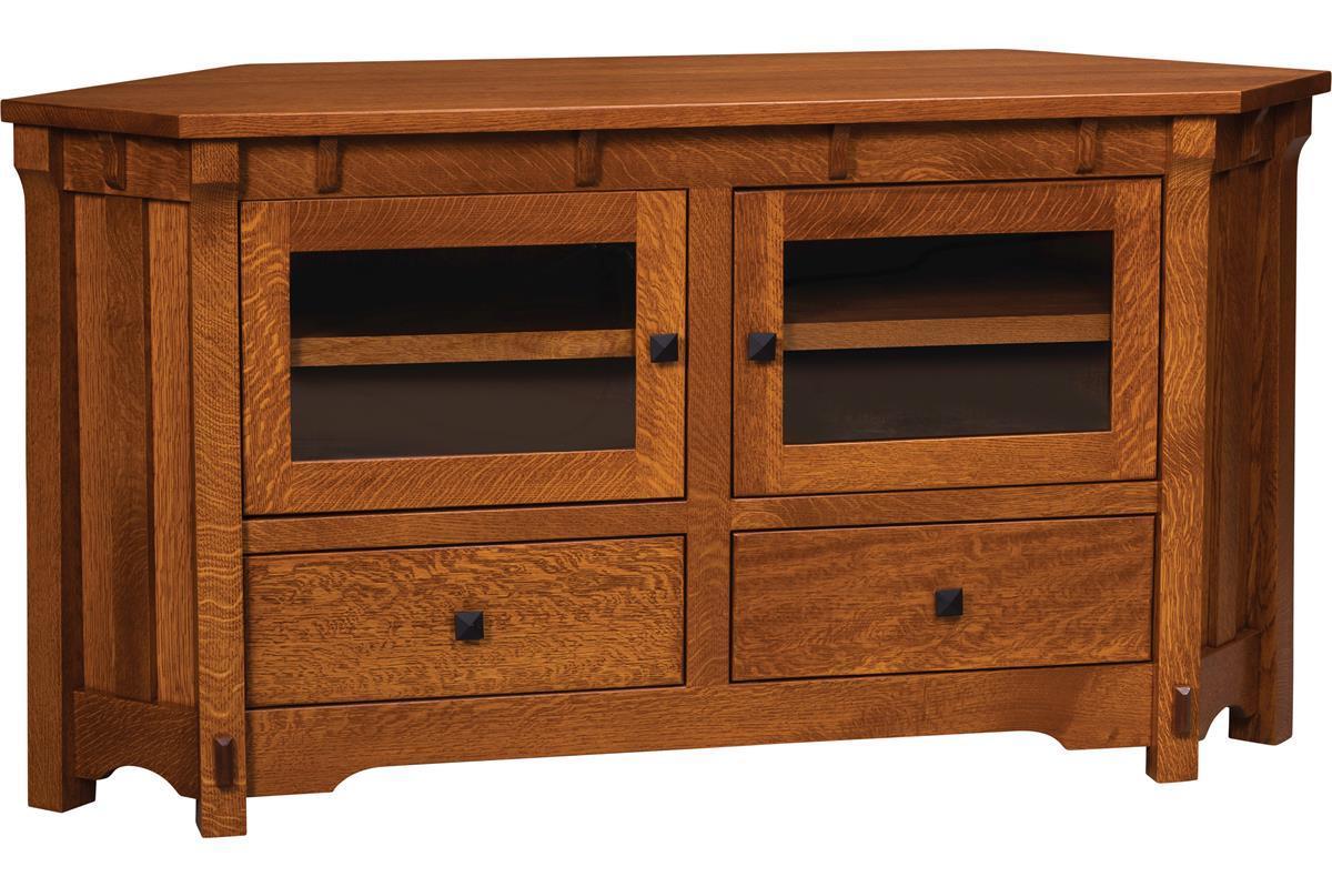 Hardwood Corner TV Cabinet from DutchCrafters Amish Furniture