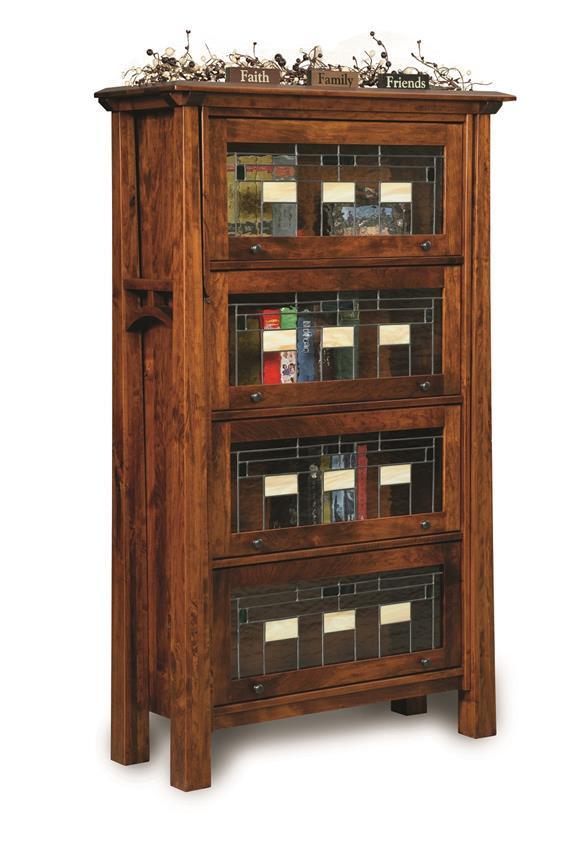Solid Wood Barrister Bookcase from DutchCrafters Amish Furniture