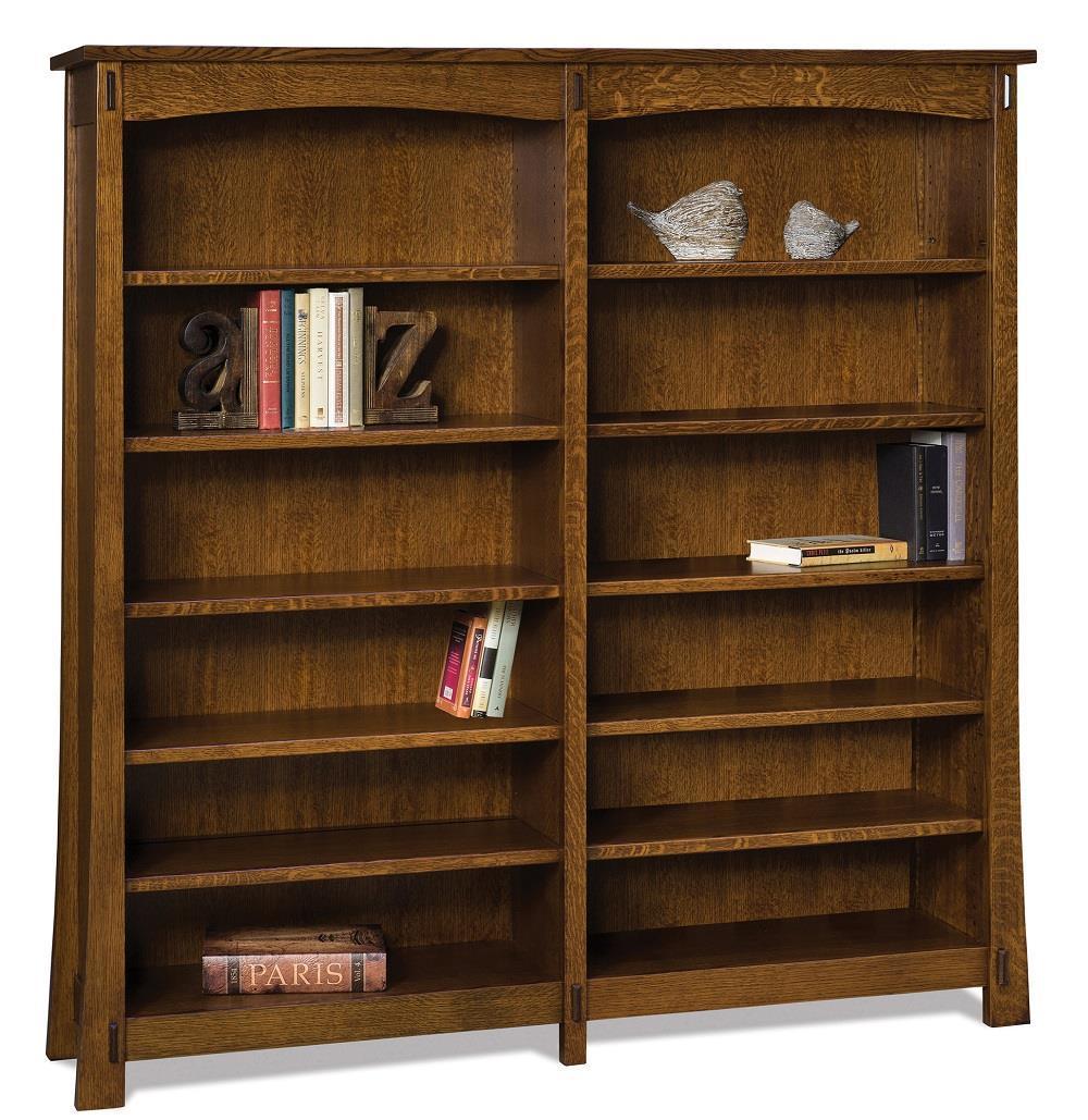 Hardwood Mission Bookcase From DutchCrafters Amish Furniture