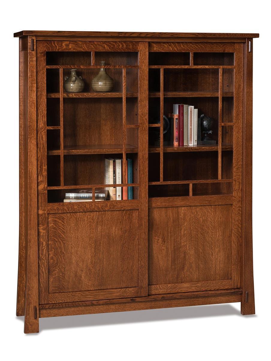 Contemporary Mission Style Bookcase from DutchCrafters Amish Furniture